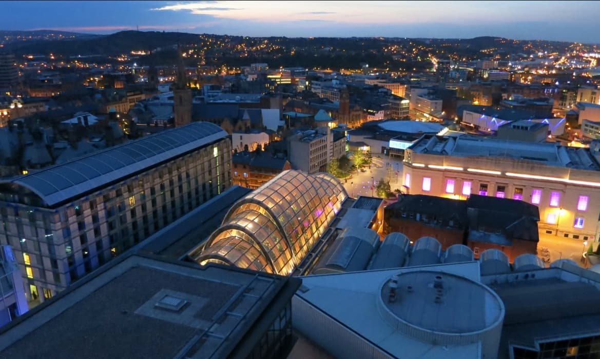 Photograph of the city of Sheffield to represent the new website Impression have launched for Sheffield Law Society