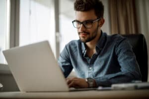 Man working at computer