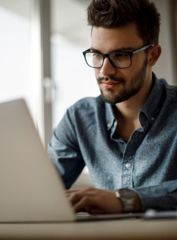 Man working at computer