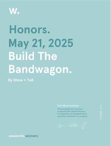 Build the bandwagon award